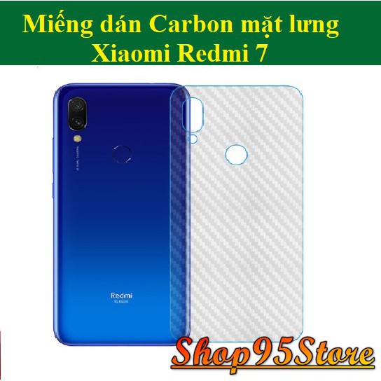 Miếng dán Carbon mặt lưng Xiaomi Redmi 7