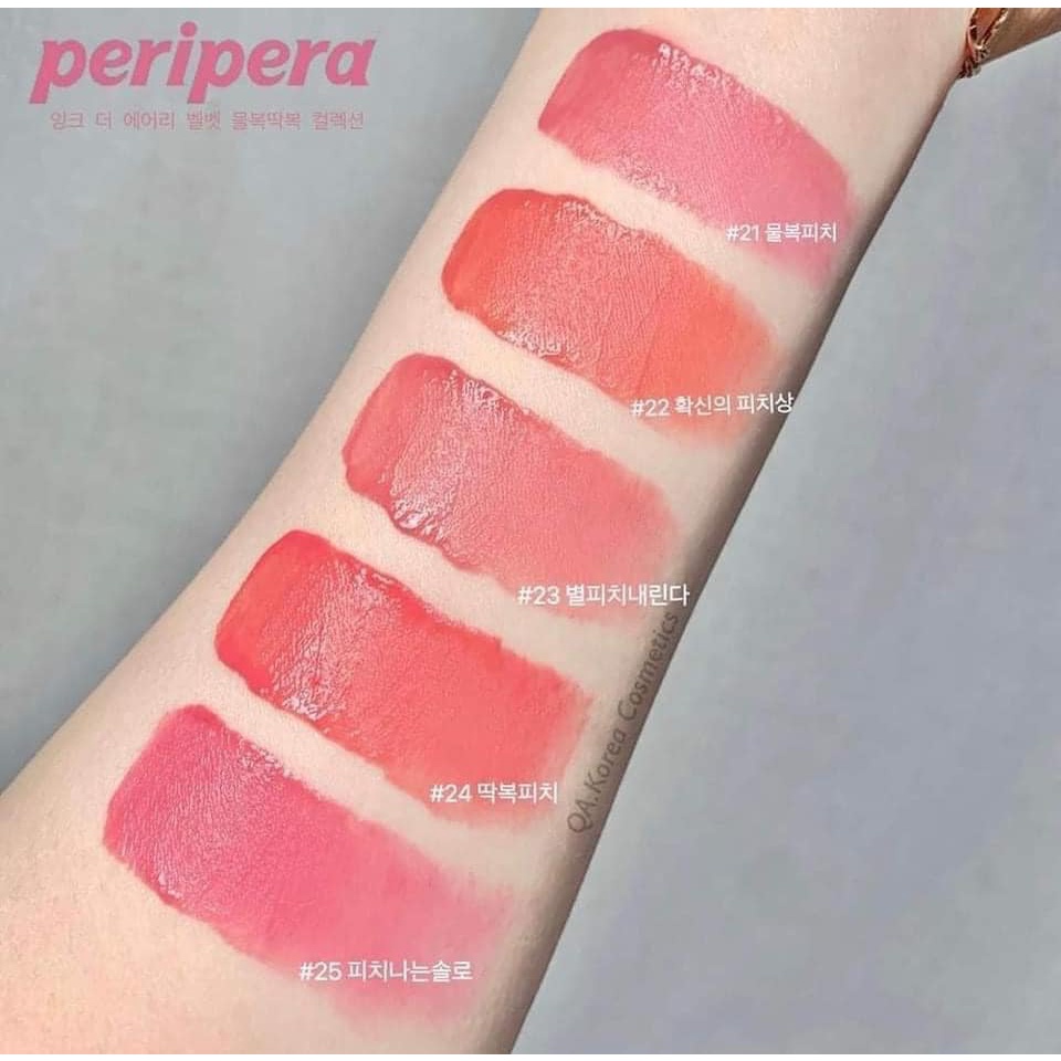 Son kem Peripera Ink Airy Velvet Tint 2019.