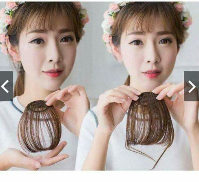 Tóc mái giả mái thưa có mai