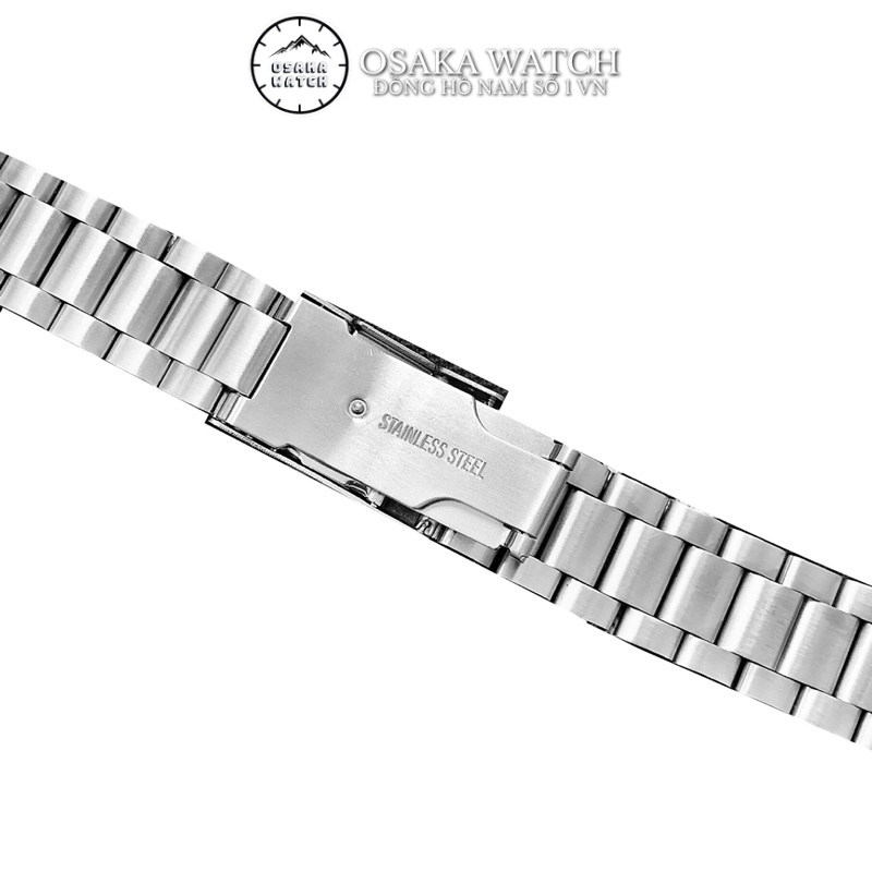 Bộ Dây Đồng Hồ Kim Loại Thép Không Gỉ Inox Đúc Đặc Size 20 Cao Cấp