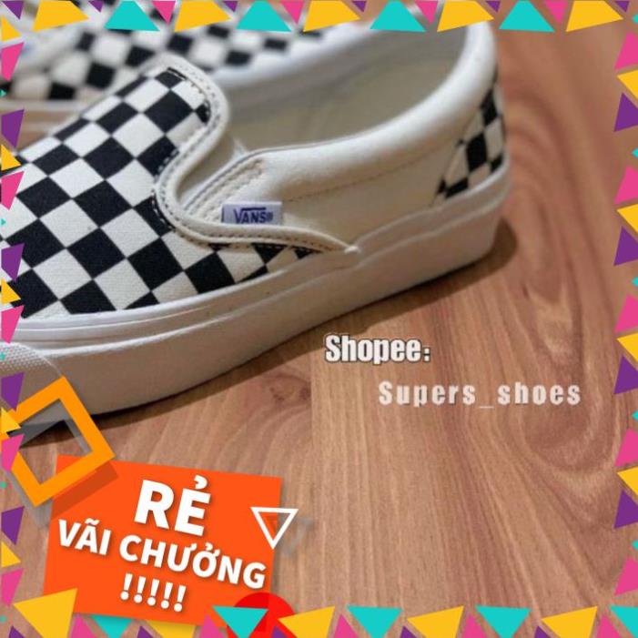 . Giá X bán sỉ (PREMIUM SNEAKERS) Giày VANS SLIPON OG CHECKERBOARD BLACK WHITE - VANS * .