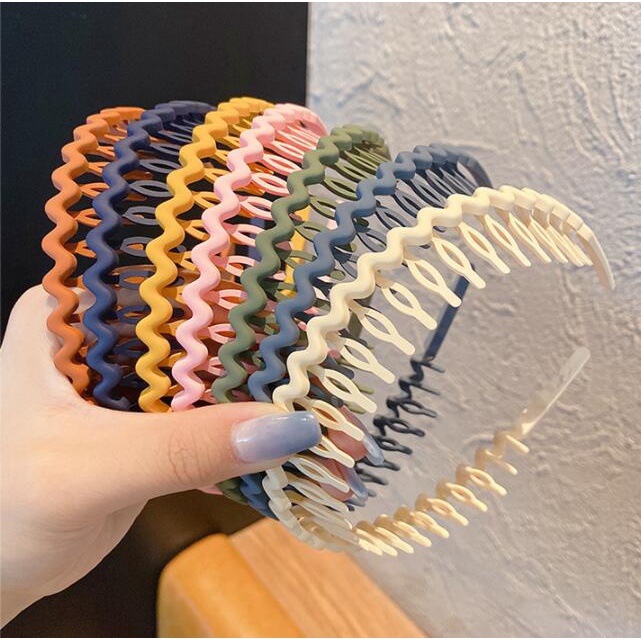 Băng Đô Cài Tóc Chống Trượt Có Răng Thiết Kế Thanh Lịch Phong Cách Hàn Quốc Cho Nữ