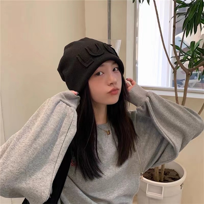 Mũ len chữ Luck lót nhung trùm đầu cho mùa đông form uniex nam nữ phong cách - ML18