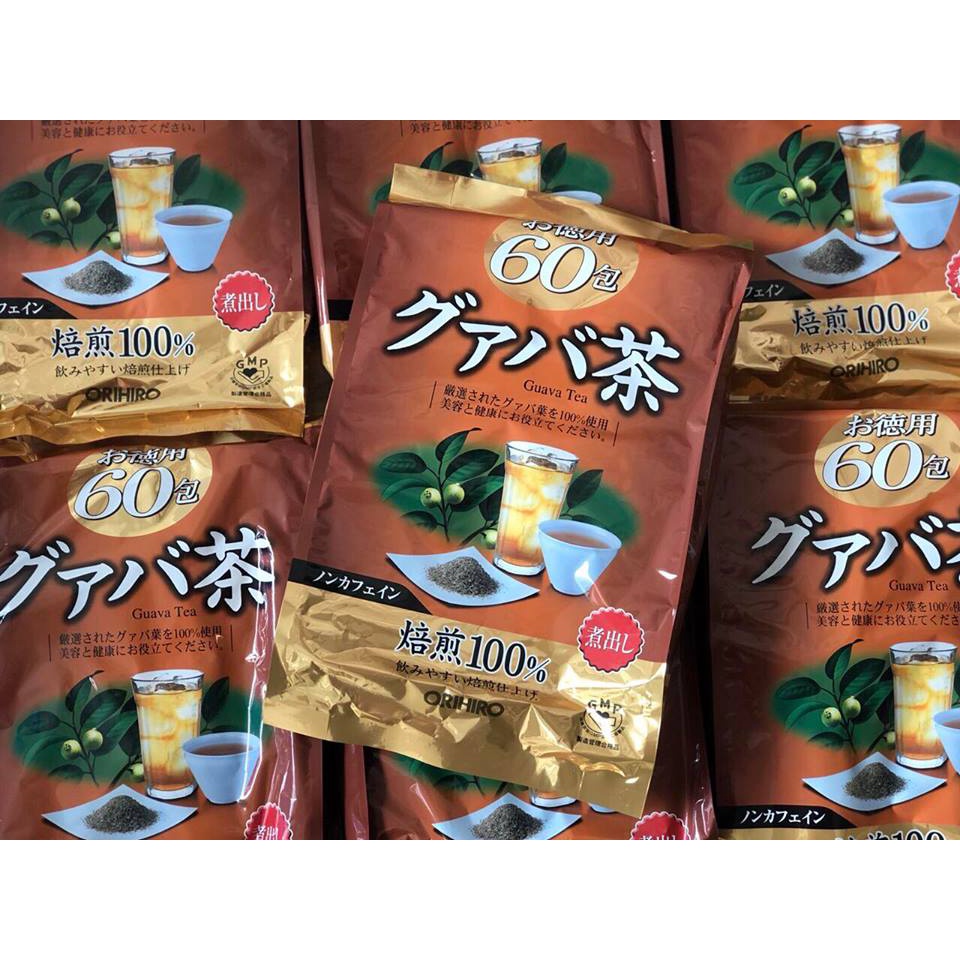Trà giảm cân , thanh lọc cơ thể tinh chất Lá Ổi Orihiro Guava 60 gói [hàng Nhật]