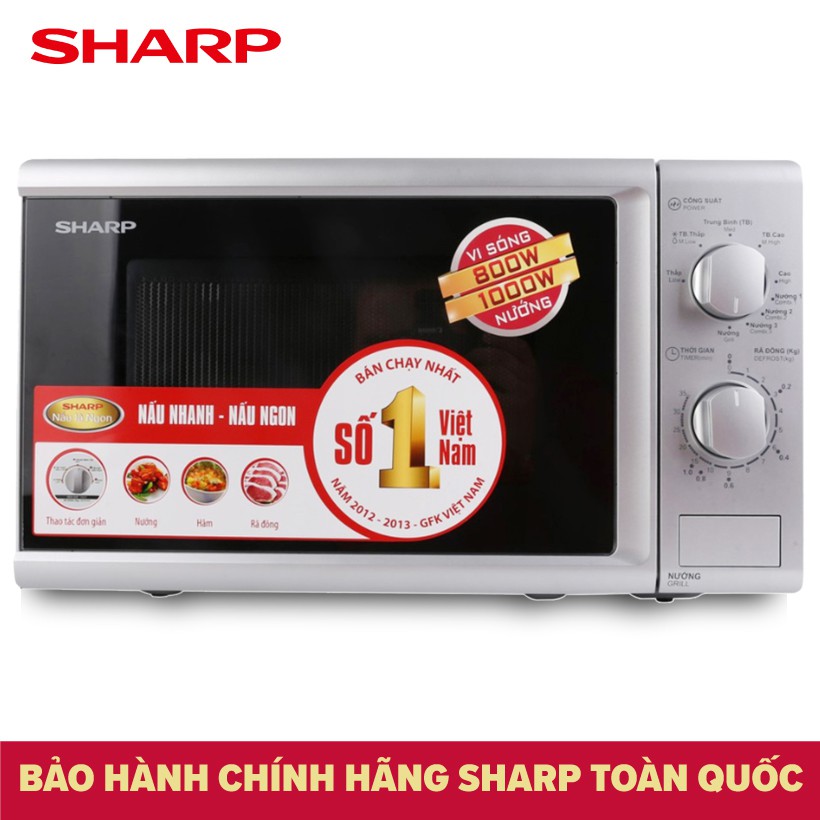 [Mã 267ELSALE hoàn 7% đơn 300K] Lò vi sóng Sharp R-G226VN-S