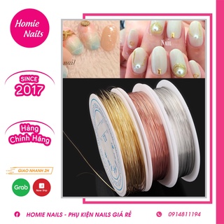 CUỘN DÂY THÉP TRANG TRÍ MÓNG SIÊU HOT 3 MÀU (VÀNG/BẠC/ĐỒNG)