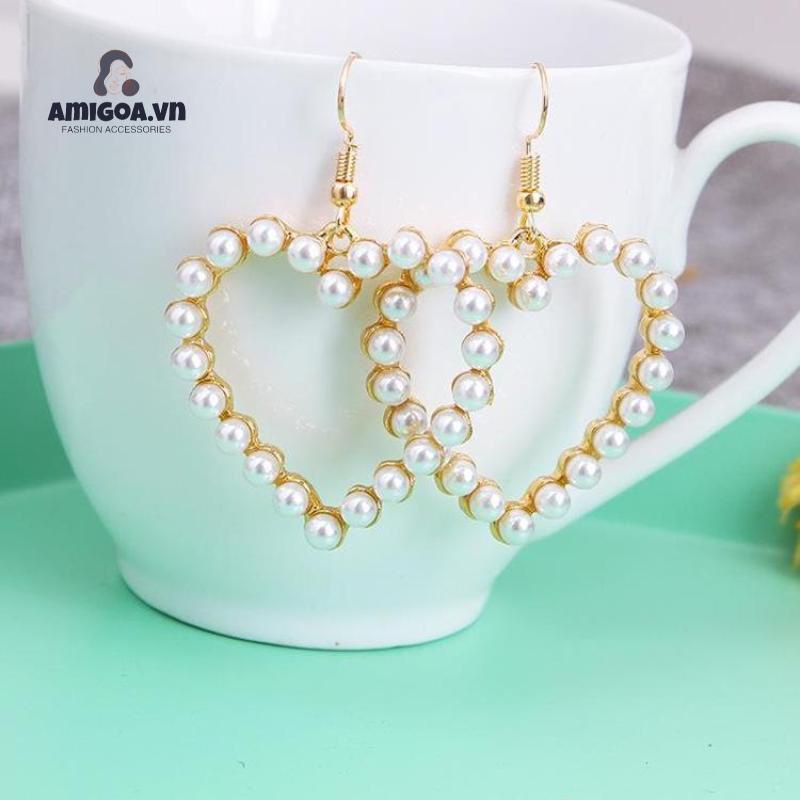 Bông Tai Trái Tim Xinh Xắn Thời Trang Cho Nữ