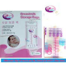 [ Mẫu mới 2 KHÓA ZIP] Hộp 50 túi trữ sữa GB BABY 250ml