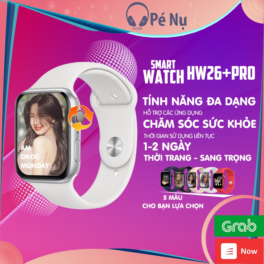 Đồng Hồ Thông Minh W26+ Pro Nâng Cấp T500+ Plus (10 Game - Thay Dây - Thay Hình Nền - Núm Tròn Zoom Được)