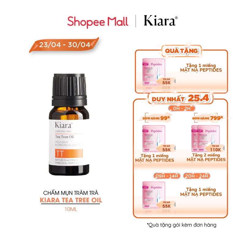 Chấm Mụn Tràm Trà Kiara Tea Tree Oil 10ml