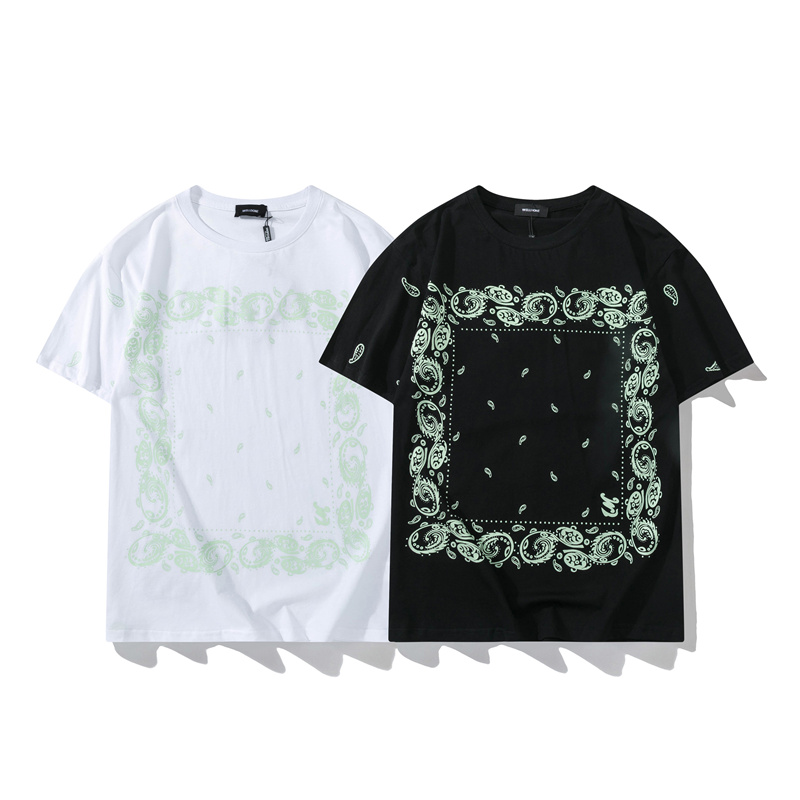 WE11DONE Graphic Printed Cotton T-shirt Couple Short Sleeve Tee 1060#