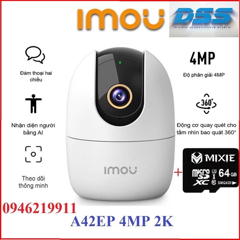 camera wifi imou A42EP 4M sắc nét