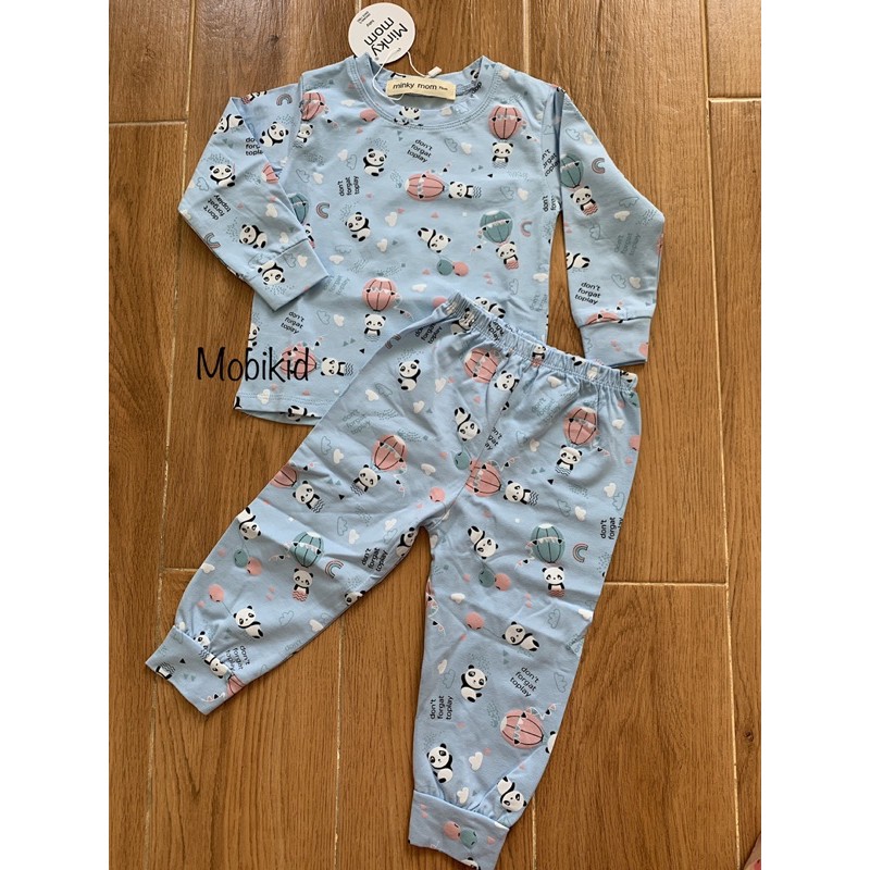 BỘ DÀI TAY MINKYMOM COTTON LẠNH IN HÌNH TOÀN THÂN