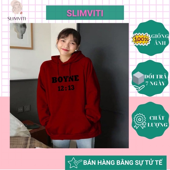 Áo hoodie form rộng nam nữ cute có dây kéo SLIMVITI HDI12 | BigBuy360 - bigbuy360.vn