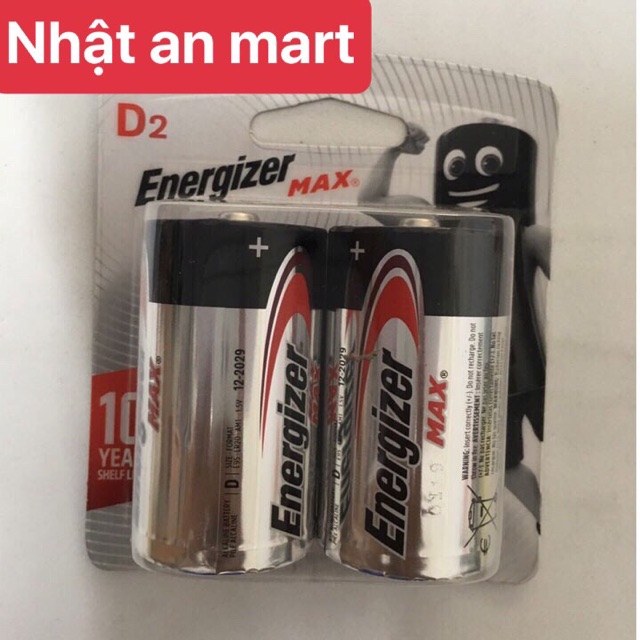 Pin đại D Energizer Alkaline 1.5v Max E95 - Chính Hãng - Vỉ 2 viên