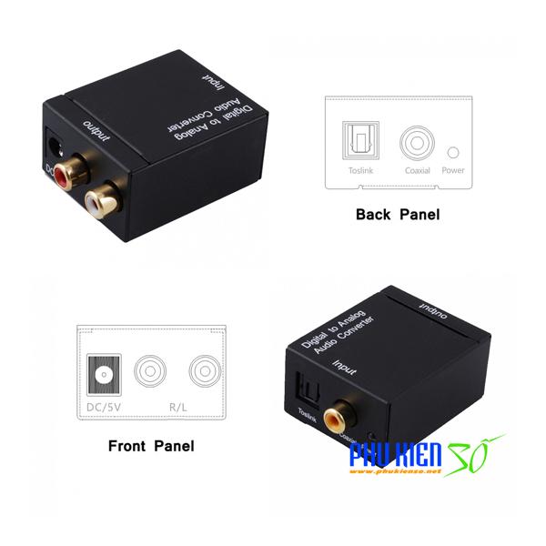 Bộ giải mã DAC OPTICAL sang AUDIO AV - Tặng kèm cáp Optical