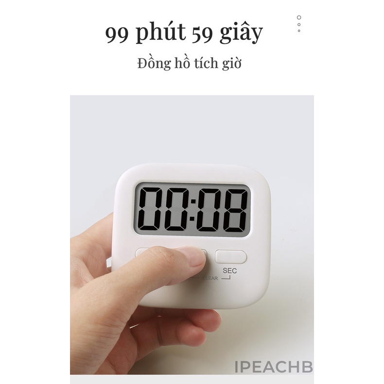 Đồng hồ tích giờ ,Đồng hồ hẹn giờ nhỏ xinh tiện dụng , Đếm ngược ，Hẹn giờ 99 phút ，Thiết bị nhà bếp - Thiết bị pha chế