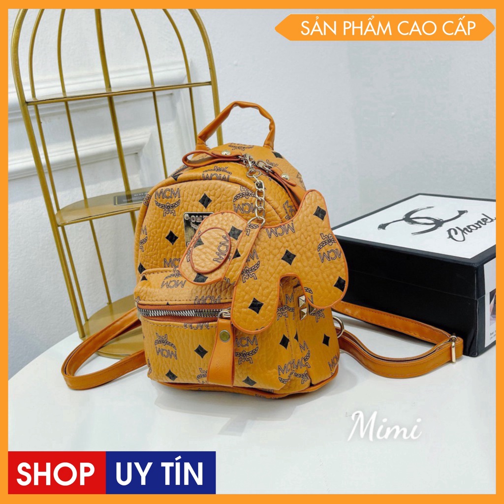 Balo mini MCM da mềm mại dễ thương Túi Xinh LAHA38 - Chuyên Hàng QCCC