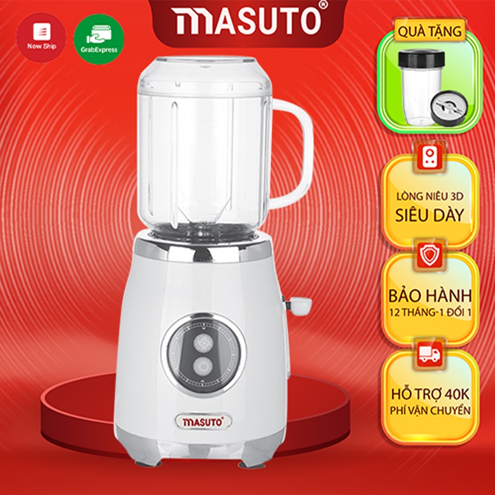 Máy xay sinh tố Masuto say đá smoothie siêu nhuyễn mịn công suất 300w