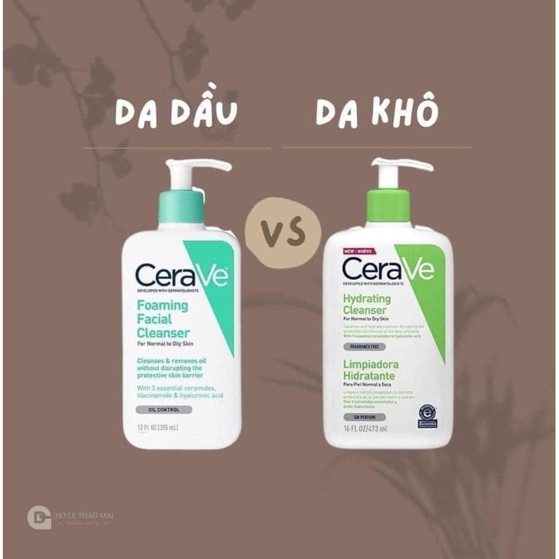 Sửa rửa mặt Cerave (BẢN PHÁP)