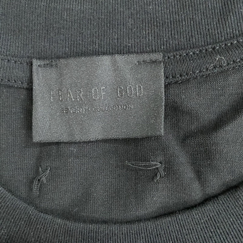 Áo thun Fear Of God FOG 7TH Collection Baseball màu đen chất liệu vải cotton cao cấp, Áo tee FOG Baseball unisex oversiz