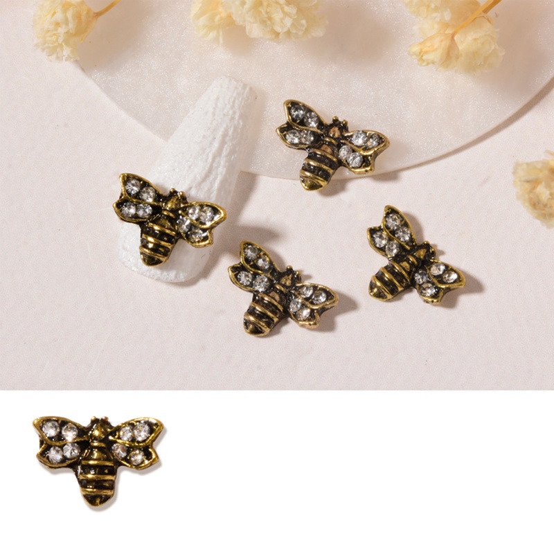 Phụ Kiện Trang Trí Móng Tay Hình Chữ Thập / Ong Màu Vàng / Bạc Phong Cách Gothic Ar