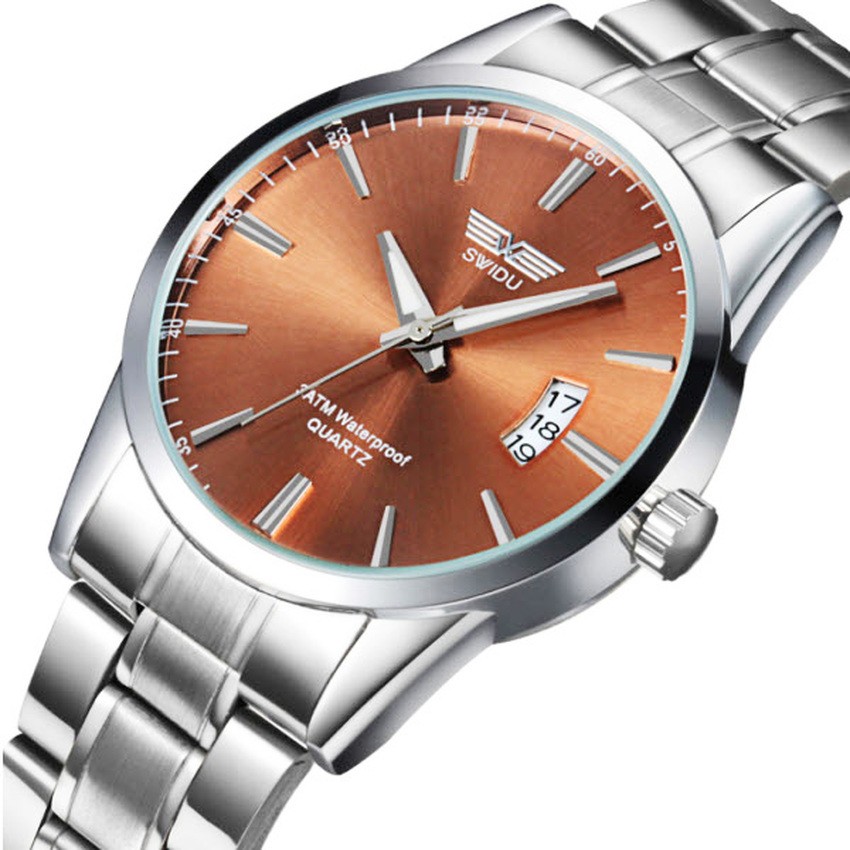 Đồng Hồ Nam SWIDU 001 Dây Thép
