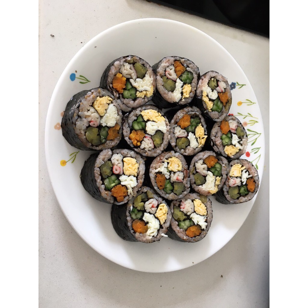 Combo 20 lá rong cuộn sushi (20g/ gói 10 lá) tặng 1 mành tre cuốn cơm