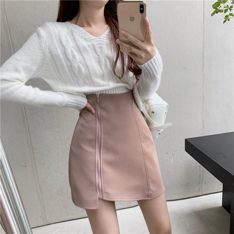 [SẴN ĐEN] VÁY CHỮ A KÉP KHÓA MẶT TRƯỚC ULZZANG | BigBuy360 - bigbuy360.vn