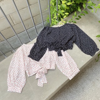 ÁO CROP CỘT NƠ LƯNG (KÈM HÌNH THẬT)