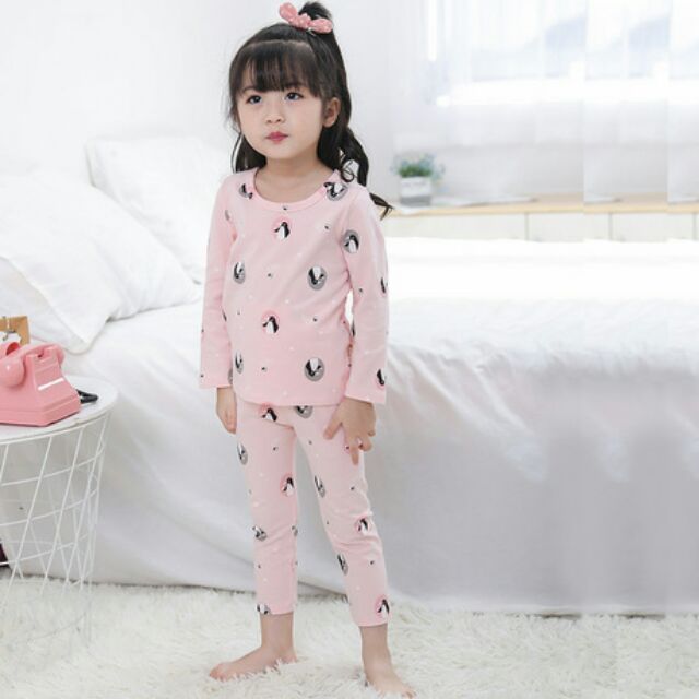 Set quần áo cotton dài tay cho bé 9 tháng đến 3 tuổi