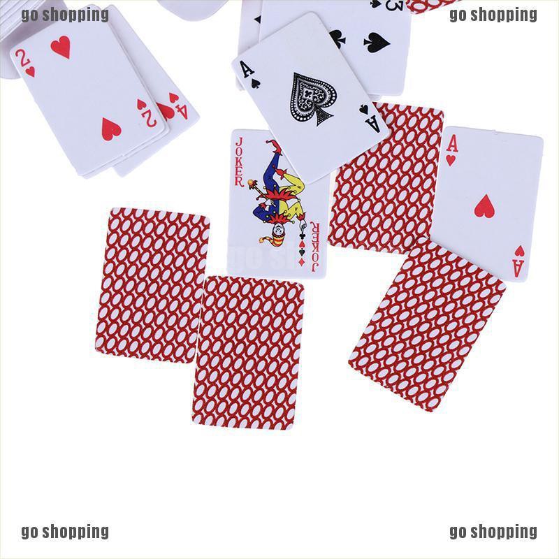 {go shopping}Lovely paper model poker miniature poker model 1:12 dollhouse accessories