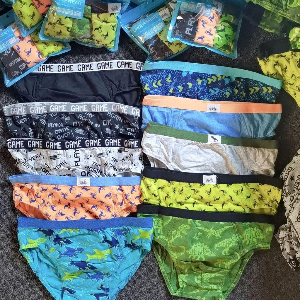 Sét 3 quần sịp tam giác cho bé trai hàng cotton size đại 8-12y