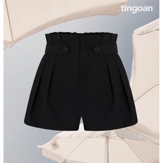 Quần short 2 cúc đen tingoan tyga short/bl