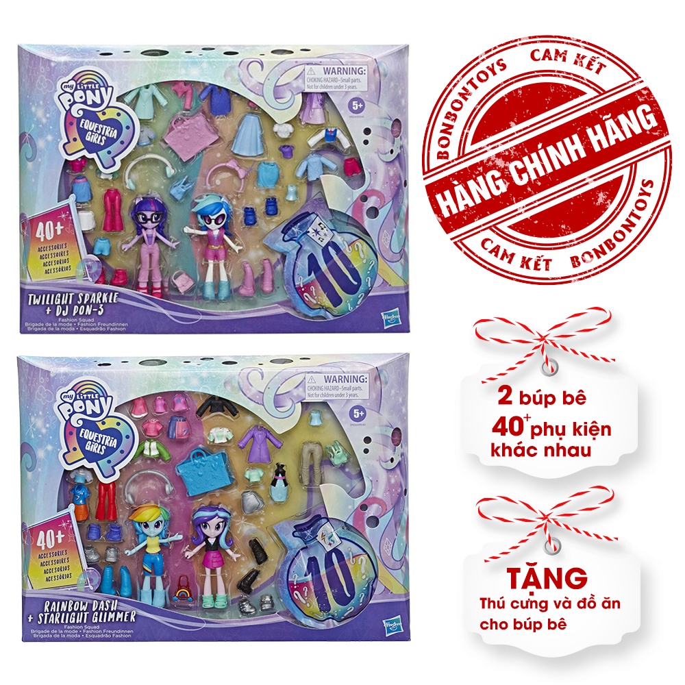 Búp bê Pony kèm phụ kiện đáng yêu - CHÍNH HÃNG - FULLBOX - My Little Pony FASHION SQUAD