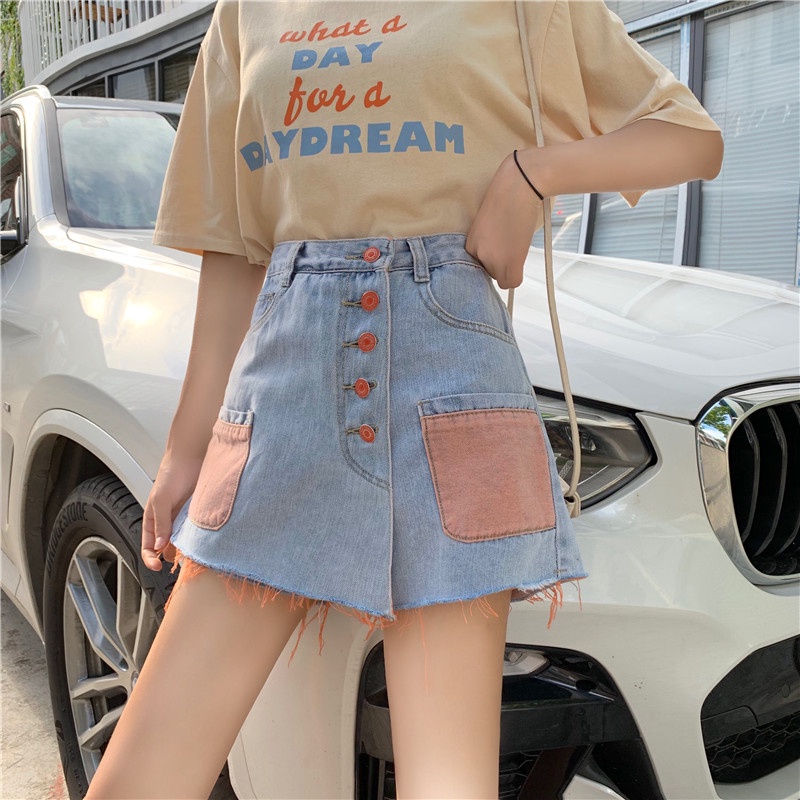 Quần Short Jean Chữ A Lưng Cao Plus Size Cho Nữ