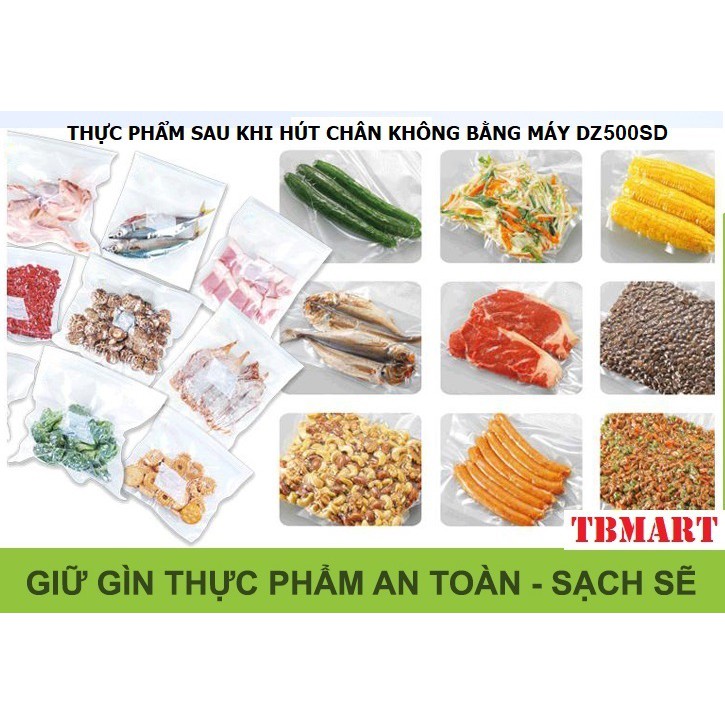 [ HÚT NƯỚC + KHÔNG KÉN TÚI ] Máy Hút Chân Không Bảo Quản Thực Phẩm SINBO DZ500SD
