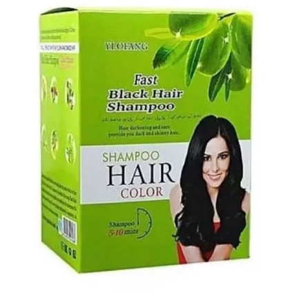 Dầu gội đen tóc olive Thái Lan Ylofang hộp 10 gói - Gội là đen, dầu gội nhuộm đen tóc tại nhà