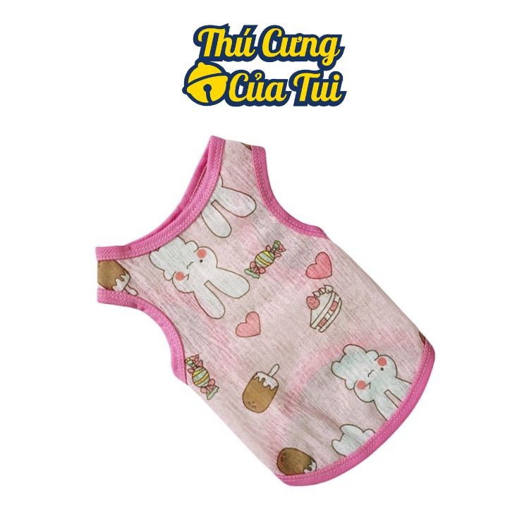 Áo Cho Chó Mèo Mùa Hè Ba Lỗ Chất Vải Lưới Thoải Mái Thoáng Mát - Thú Cưng Của Tui