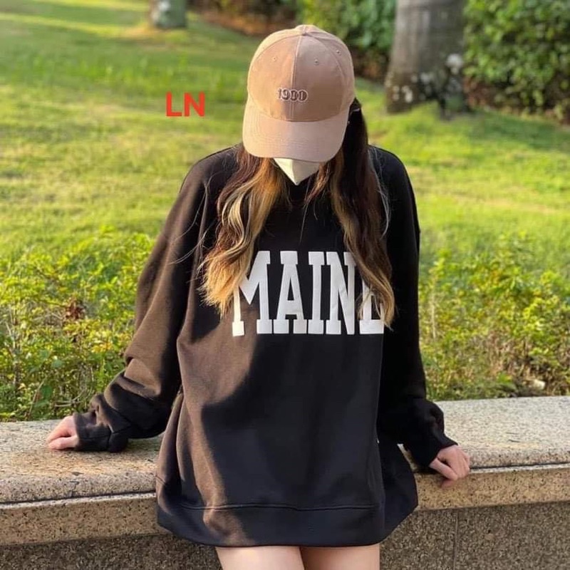 Áo nỉ bo MAINE chữ to