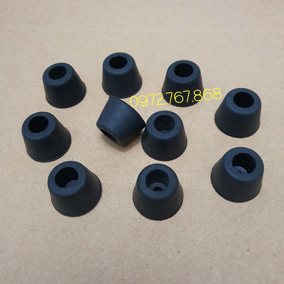 Chân cao su Phi 27mm. Cao 18mm. Lỗ vít 5mm