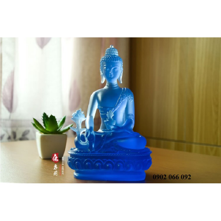 Tượng phật dược sư lưu ly cao 19.5cm