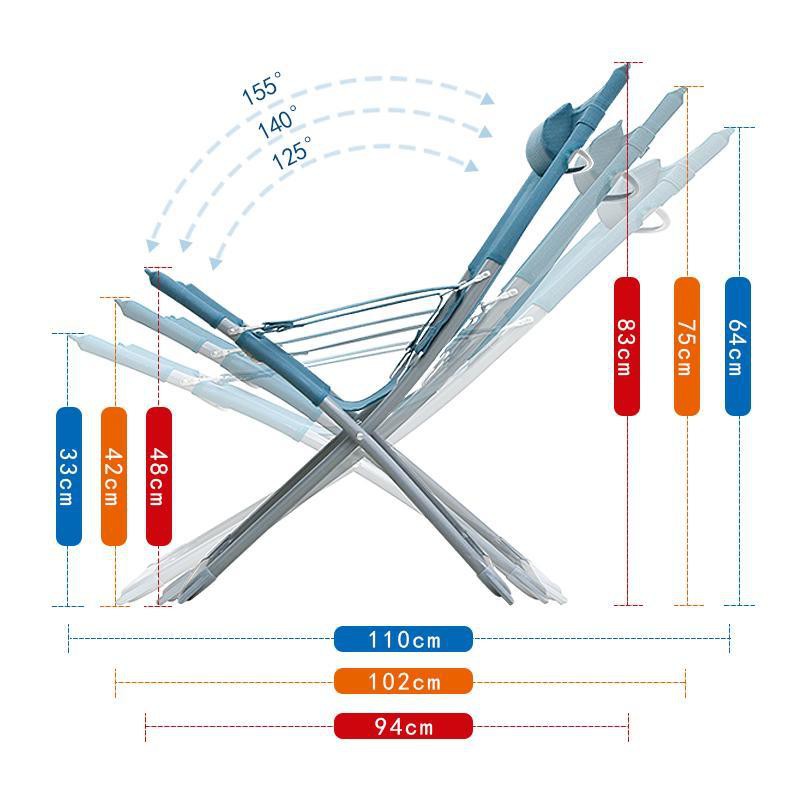 Nghỉ trưa ghế tựa người lớn làm mát xếp ngoài trời thư giãn đơn giản lưng mùa hè lười biếng di động văn phòng ngủ