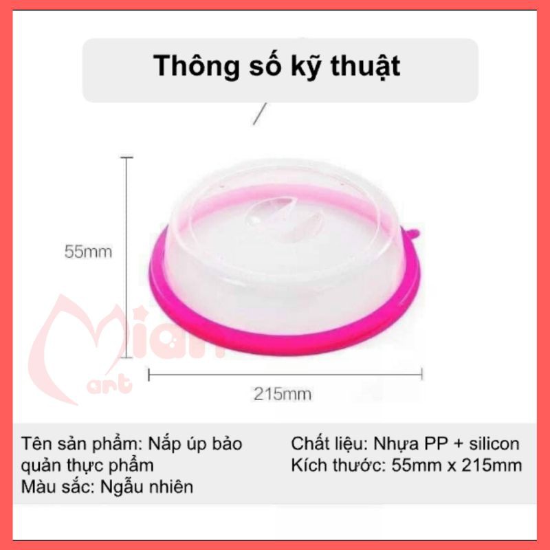 Nắp đậy nhựa viền silicon bảo quản thực phẩm - Mian mart