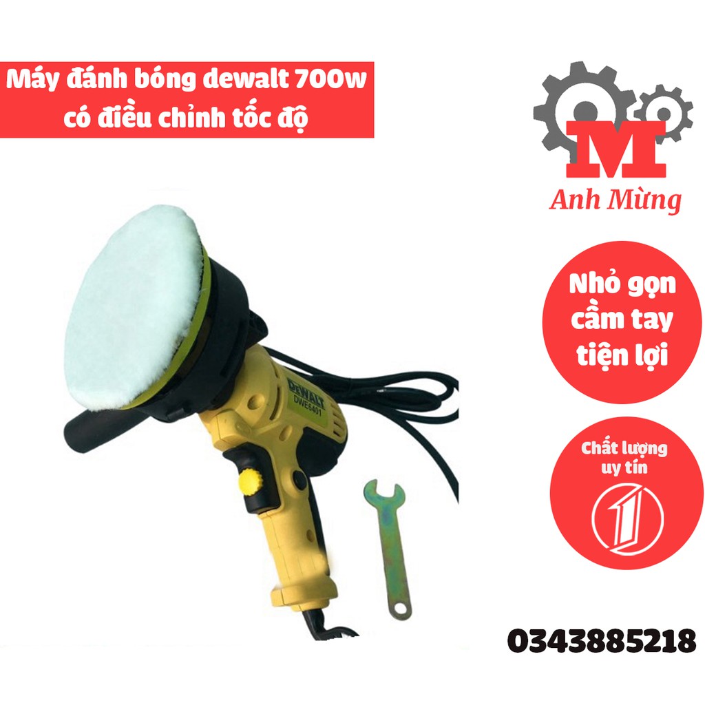 Máy đánh bóng dewalt 700w có điều chỉnh tốc độ