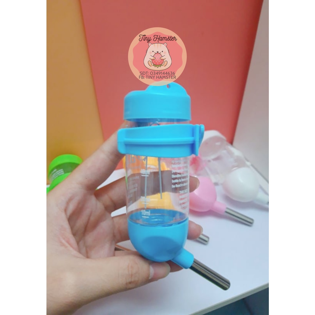 Bình bi 80ml/125ml dùng uống nước dành cho hamster, thú nhỏ
