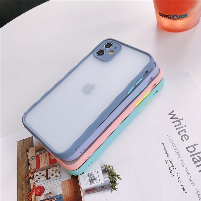 [Ready Stock]Soft Border Skin-friendly Shockproof Phone Case IPhone 11 Pro Max X Xs Max XR 6 6s 7 8 Plus Transparent Matte Hard Back Cover Case