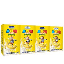 Lốc 4 hộp sữa tươi tiệt trùng Vinamilk ADM Gold chuối 110ml