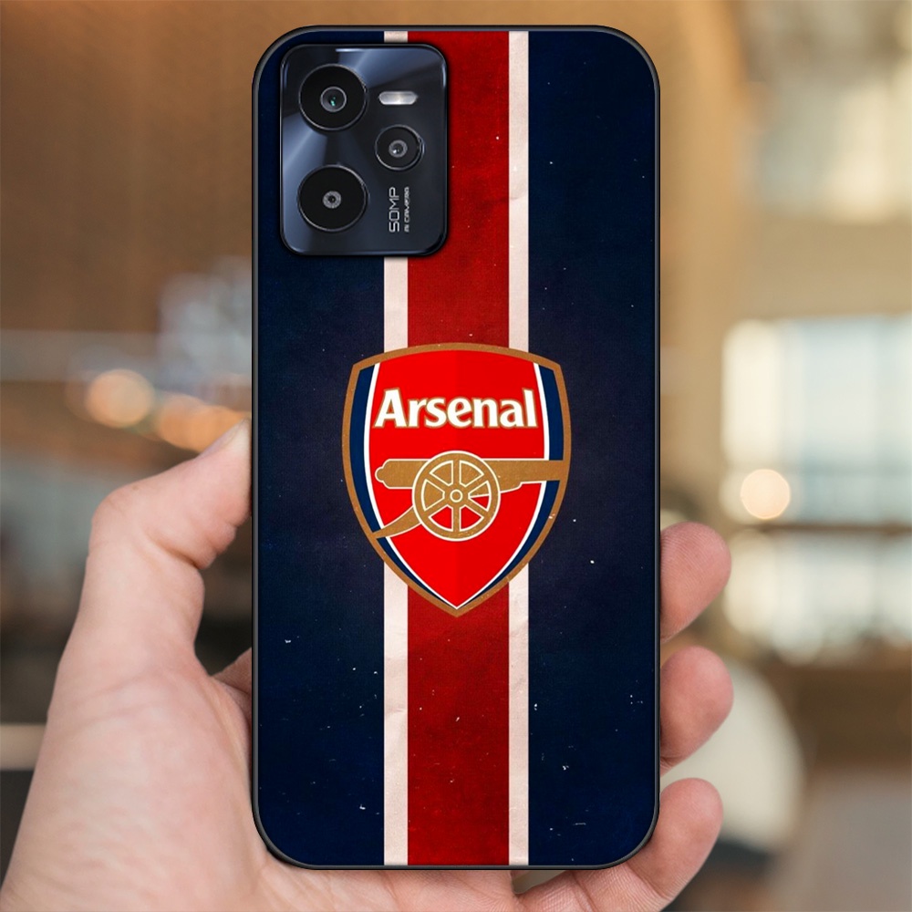 Ốp lưng Realme C35 viền đen in hình Arsenal FC