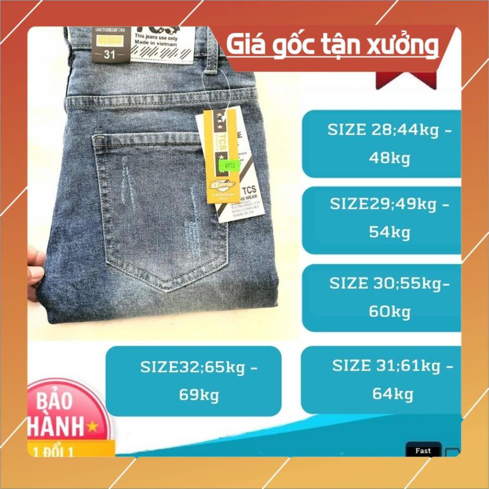 Quần Jean Nam Chất Bò Hàng VNXK Cao Cấp Xanh Nhẹ AD0973VP Co Dãn Mẫu Hot Trend